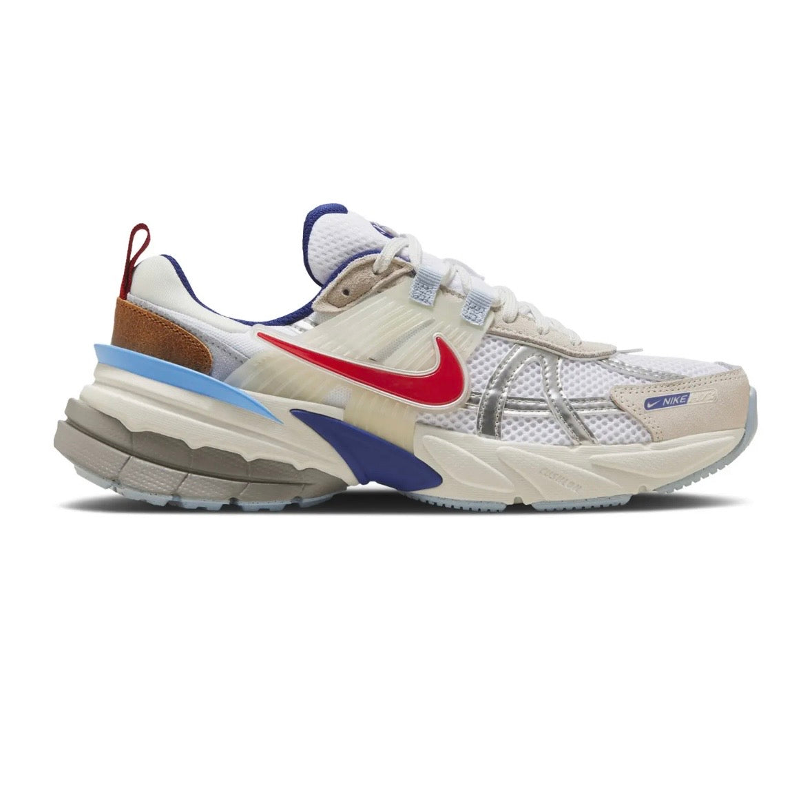 Nike V2K Run 'Metallic Silver Gym Red Deep Royal Blue'