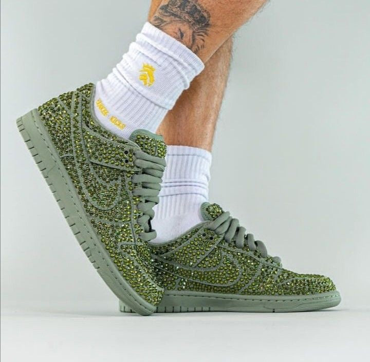 Cactus Plant Flea Market x Swarovski x Nike Dunk Low 'Spiral Sage'